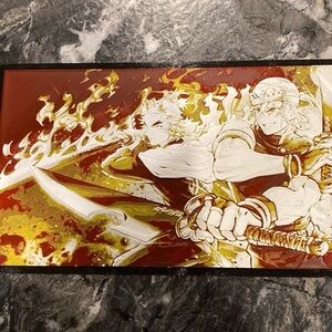 3D printed picture of Rengoku and Tengen. Perfect decor for any room